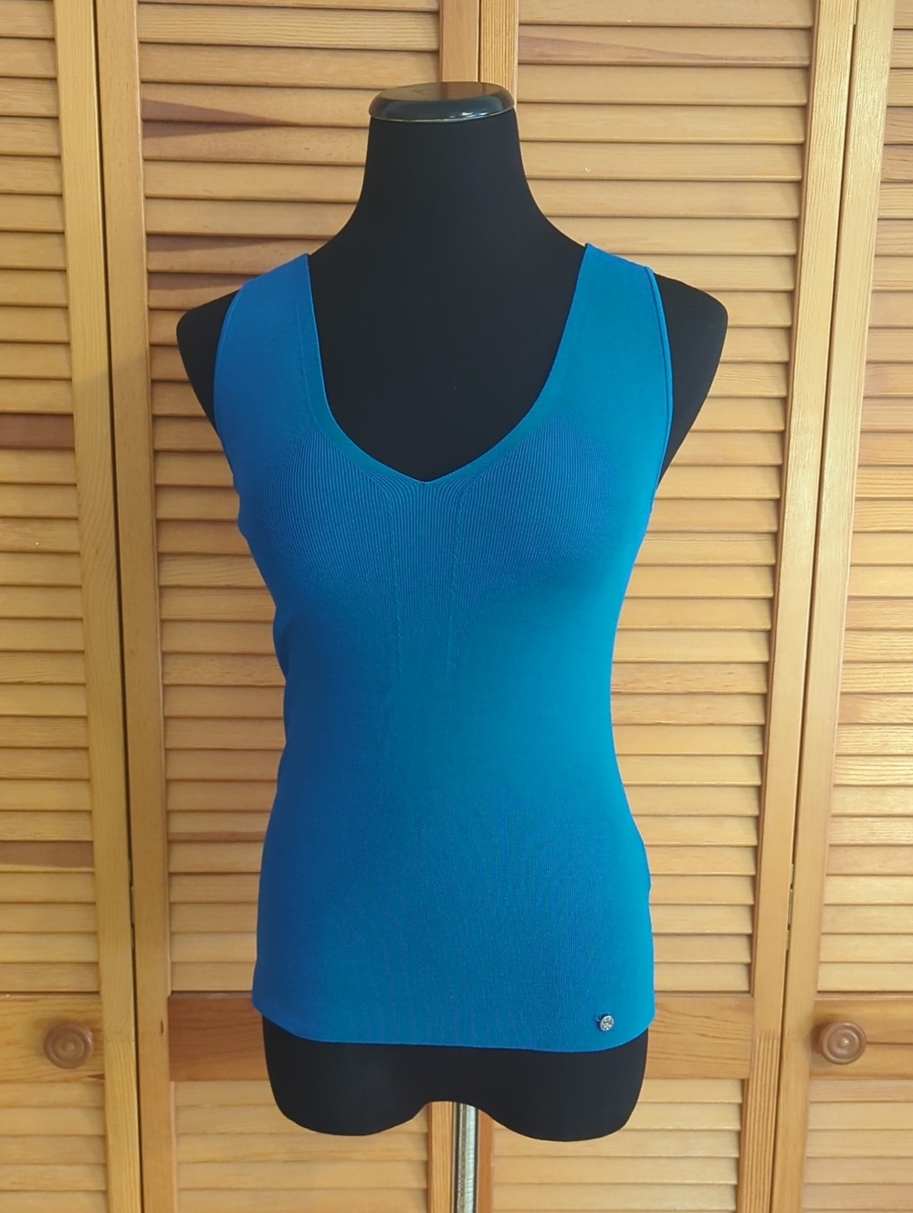 Ted Baker London Royal Blue V Neck Knit Tank Top Sleeveless Shirt Josiiy Size 2